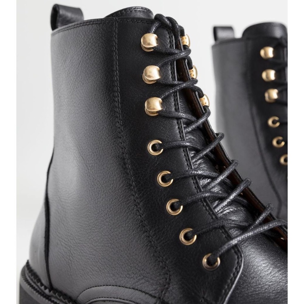 & Other Stories | Lace-Up Leather Boots View 2